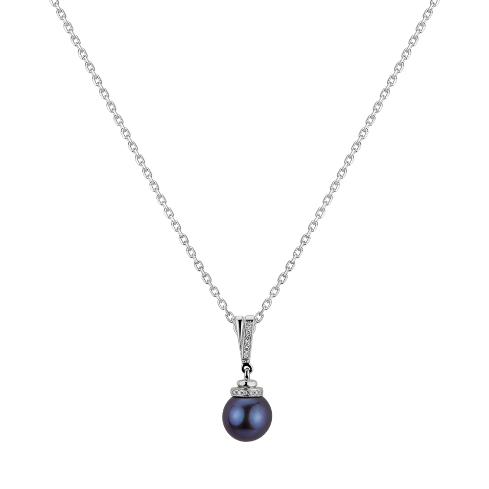 Diamond pendant with Pearl Galene