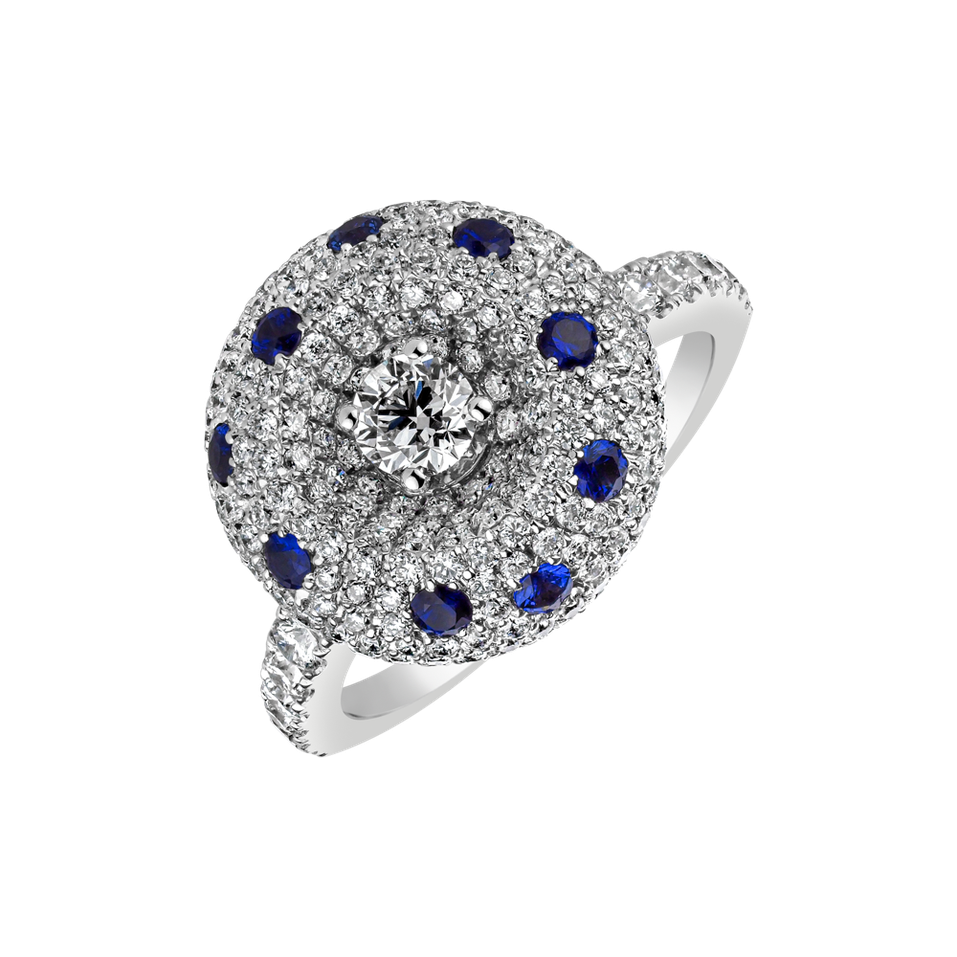 Diamond ring with Sapphire Miranda