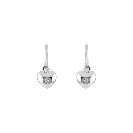 Children's diamond earrings Sweetheart