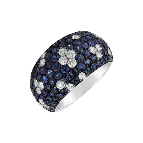 Diamond ring with Sapphire Milenium Dream