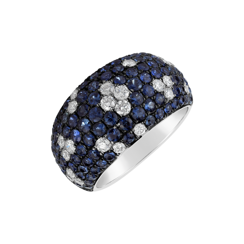 Diamond ring with Sapphire Milenium Dream