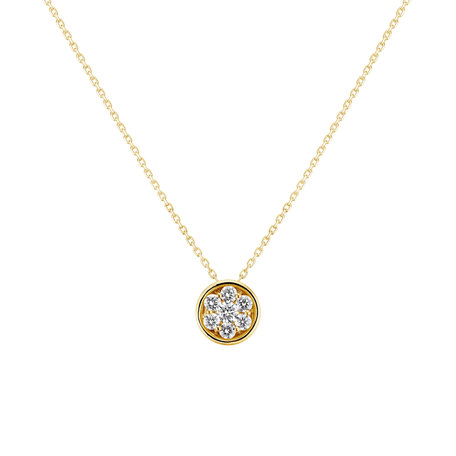 Diamond pendant Sunny Flower