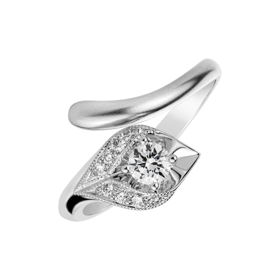 Diamond ring Luxury Leaf