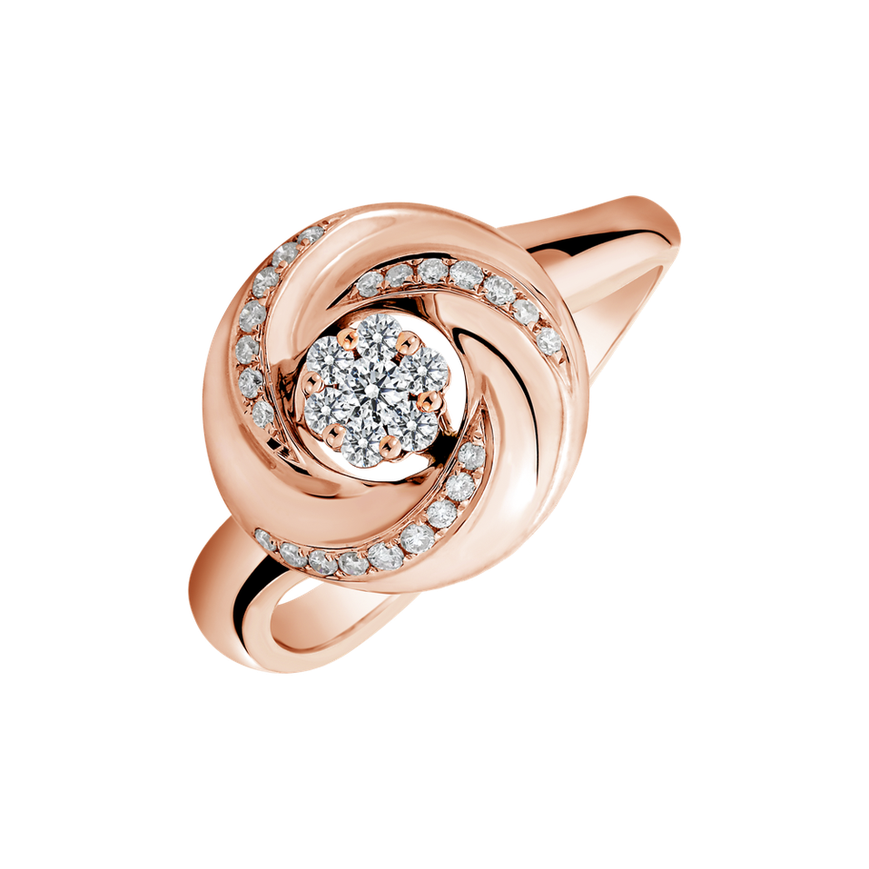 Diamond ring Flower Swirl