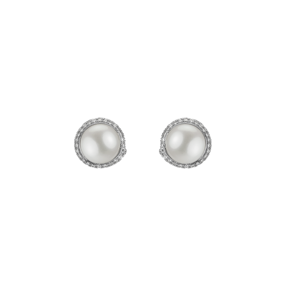 Diamond earrings with Pearl Noe Dream