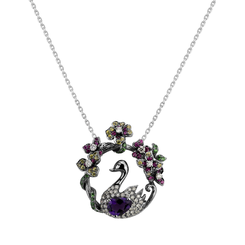 Diamond pendant with gemstones Pure Fantasy