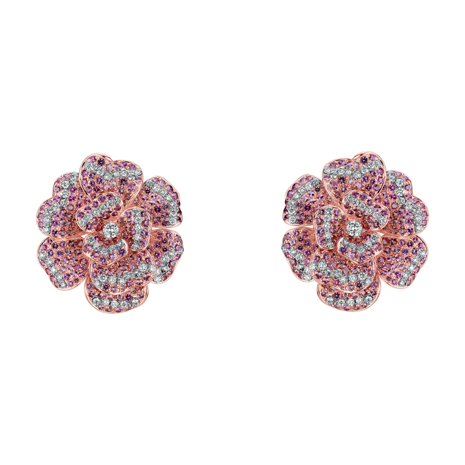 Diamond earrings and Sapphire Ice Flower