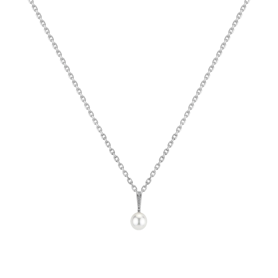 Diamond pendant with Pearl Siorless