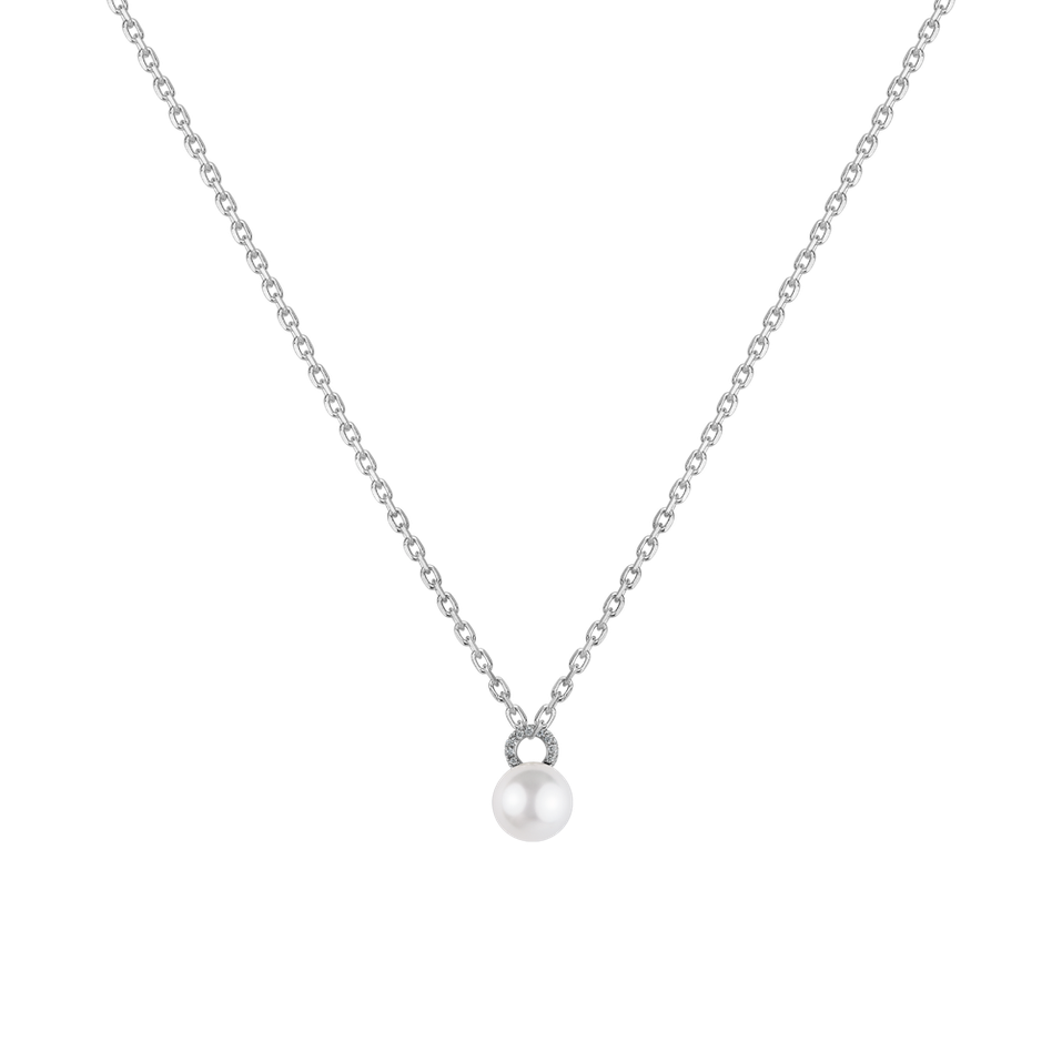 Diamond pendant with Pearl Suven