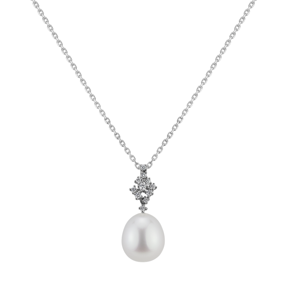 Diamond pendant with Pearl Admete