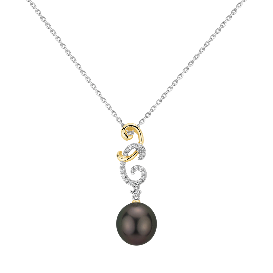 Diamond pendant with Pearl Fantastic Sea