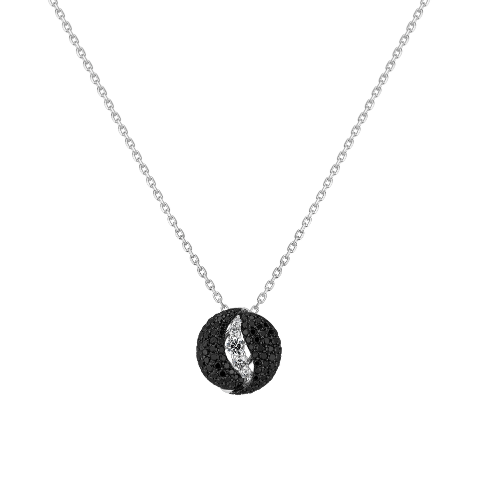 Pendant with black and white diamonds Palmer