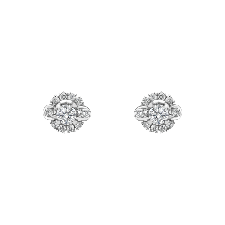 Diamond earrings Medallion Symbol