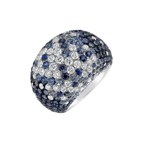 Diamond ring with Sapphire Place of Dreams