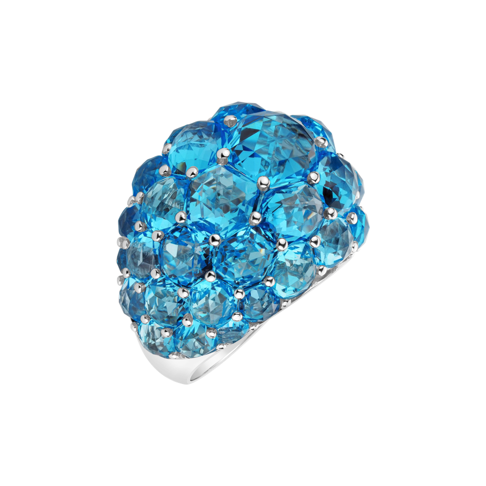 Diamond ring with Topaz Azalee