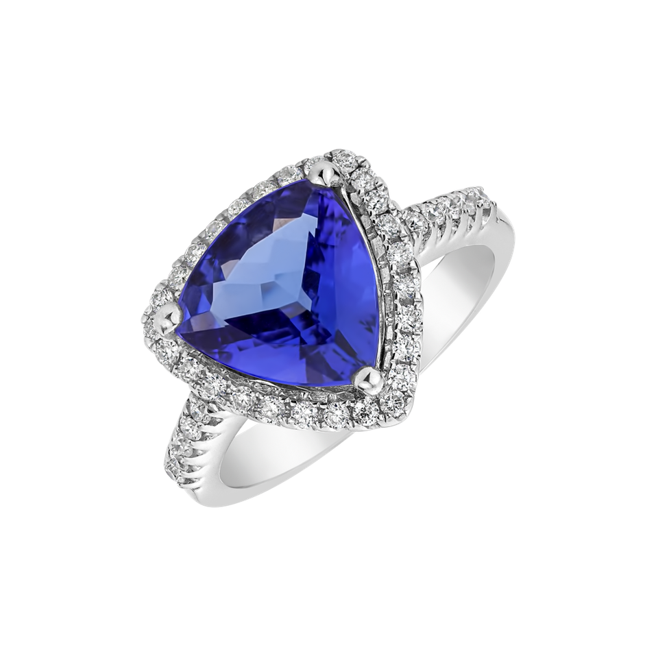 Diamond ring with Tanzanite Posh Lady