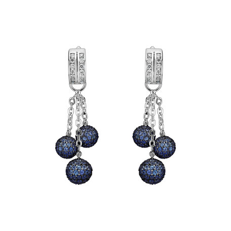 Diamond earrings and Sapphire Daine