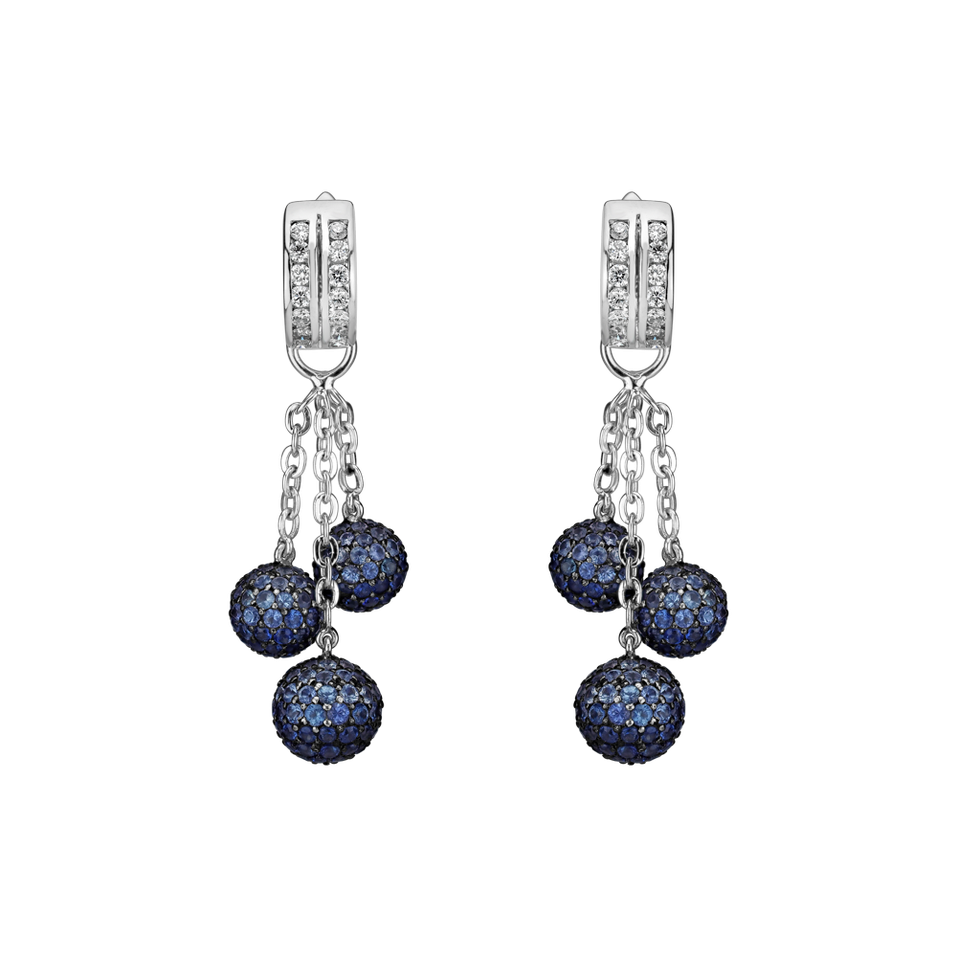 Diamond earrings and Sapphire Daine