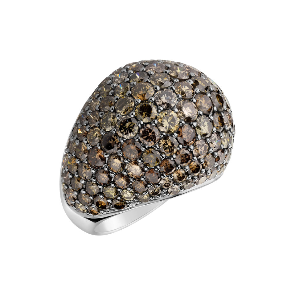 Ring with brown diamonds Luxury Galaxy