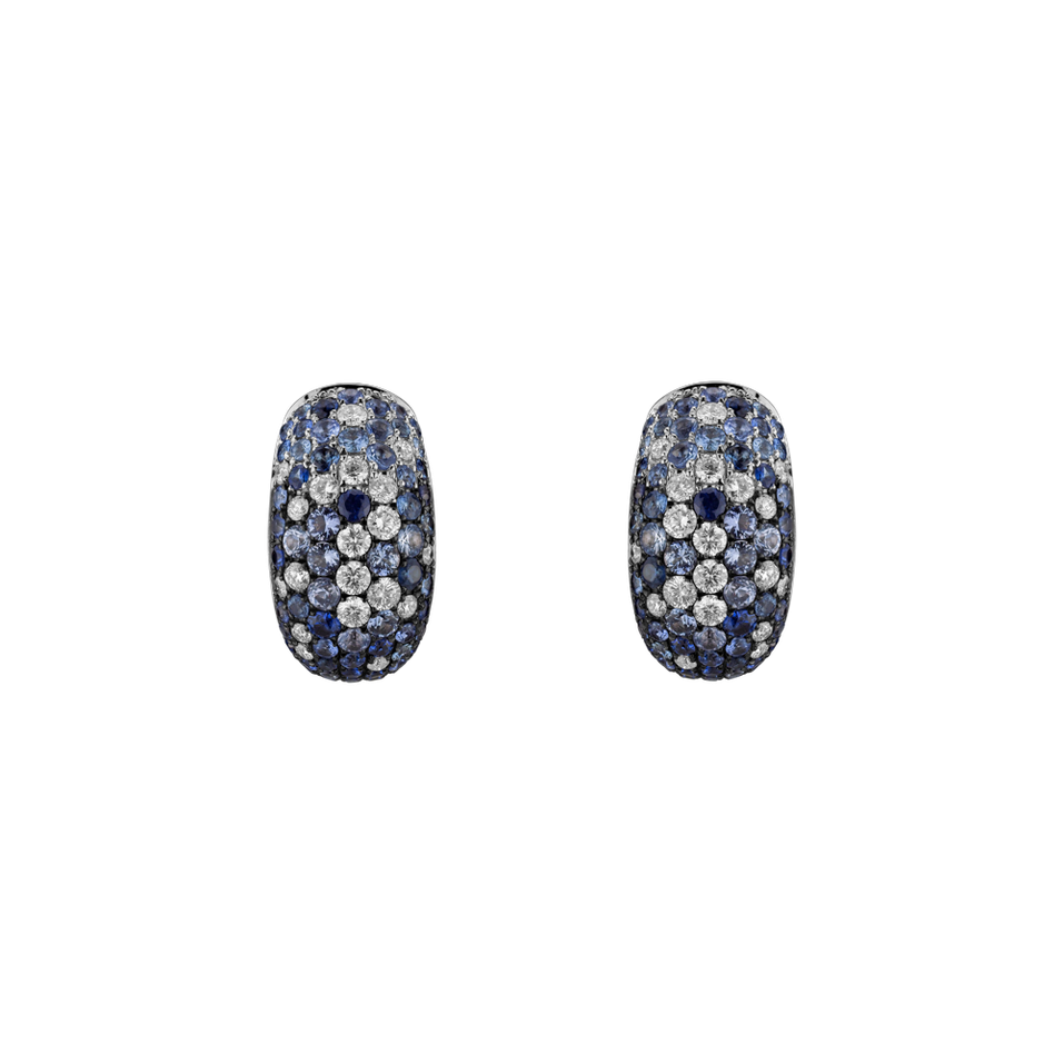 Diamond earrings and Sapphire Chasity