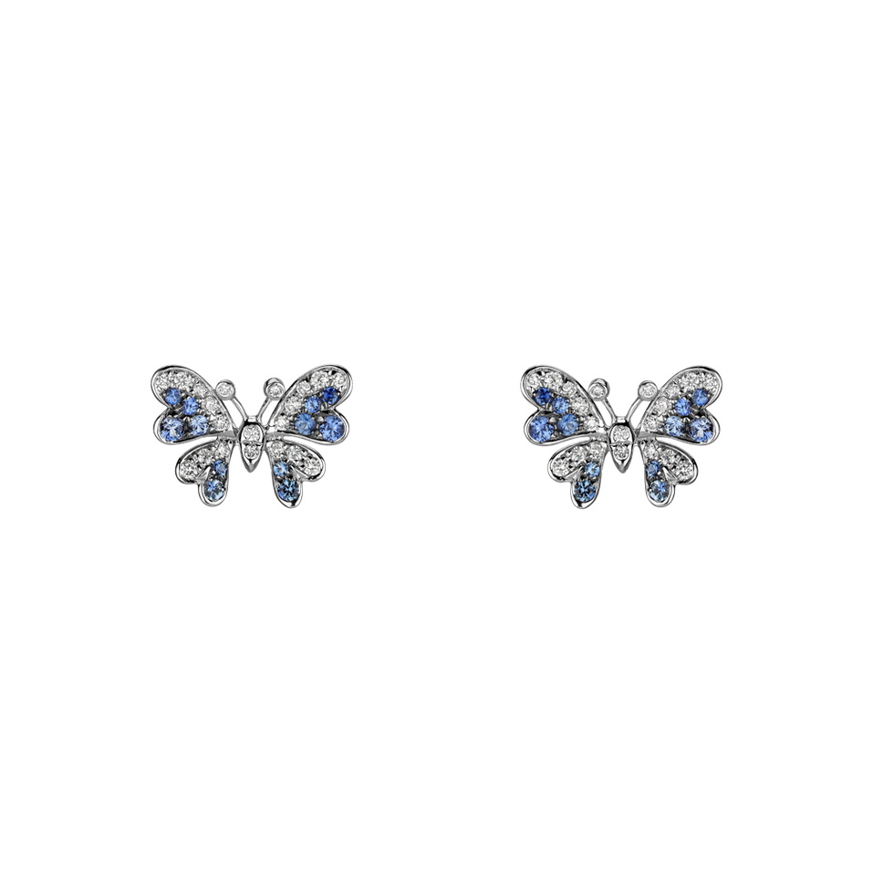 Diamond earrings and Sapphire Heaven Butterflies