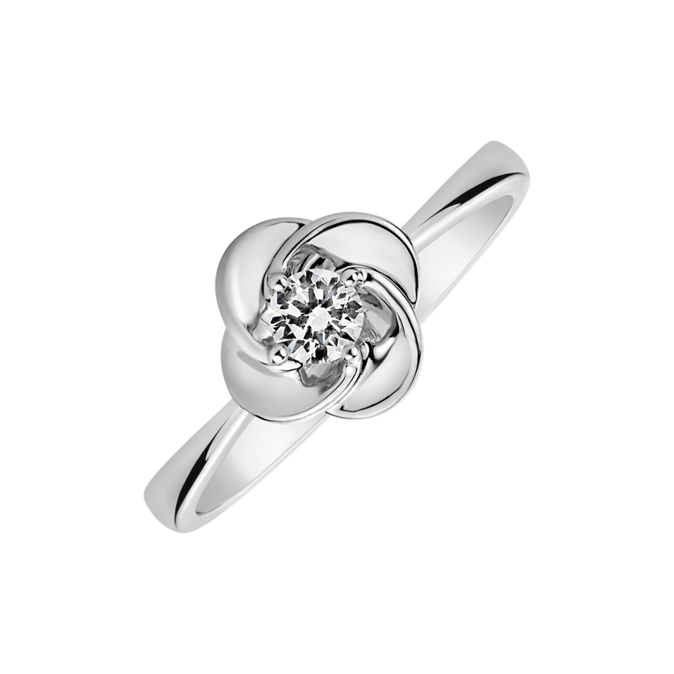 Diamond ring Minimalist Flower