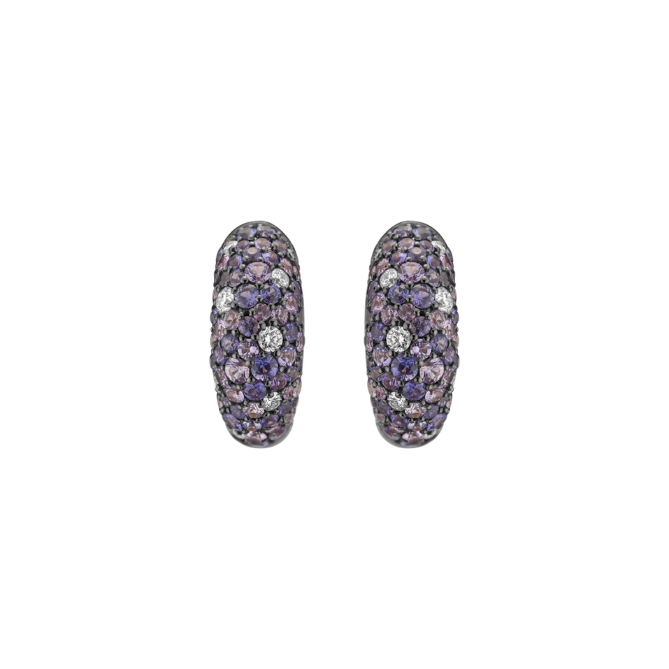 Diamond earrings and Sapphire Galaxy Fantasy