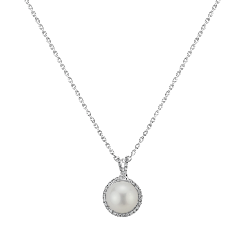 Diamond pendant with Pearl Miraculous Ocean