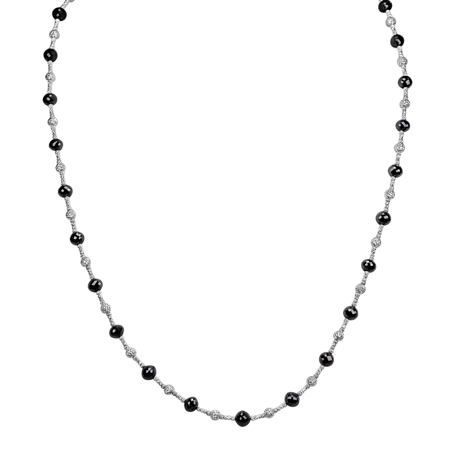 Necklace with black diamonds Night Fog