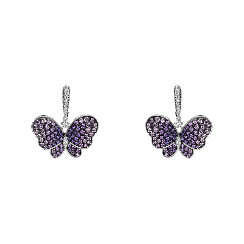 Diamond earrings with Sapphire Sapphire Butterfly