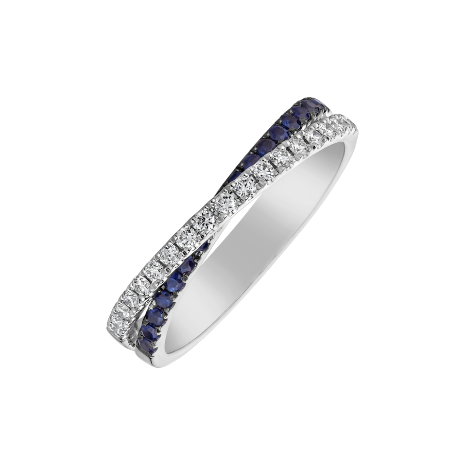 Diamond ring with Sapphire Miliani