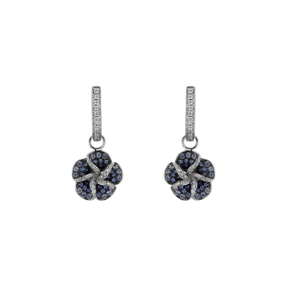 Diamond earrings and Sapphire Carrousel