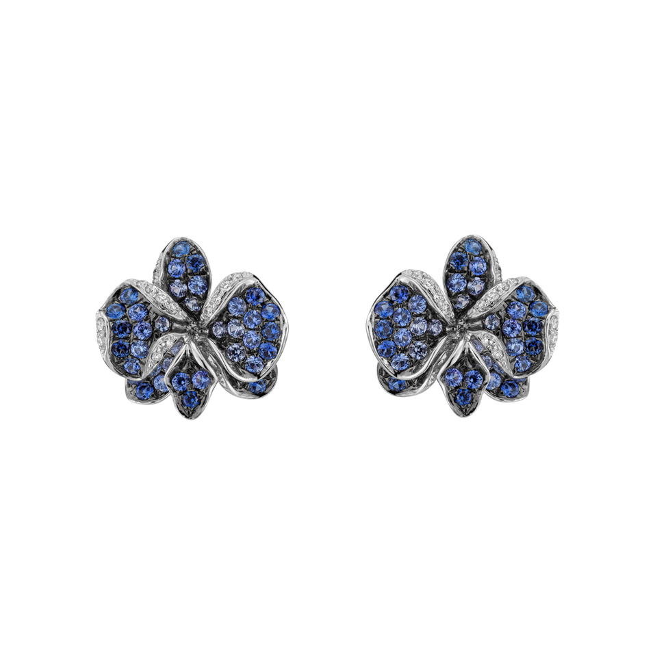 Diamond earrings and Sapphire Dolores