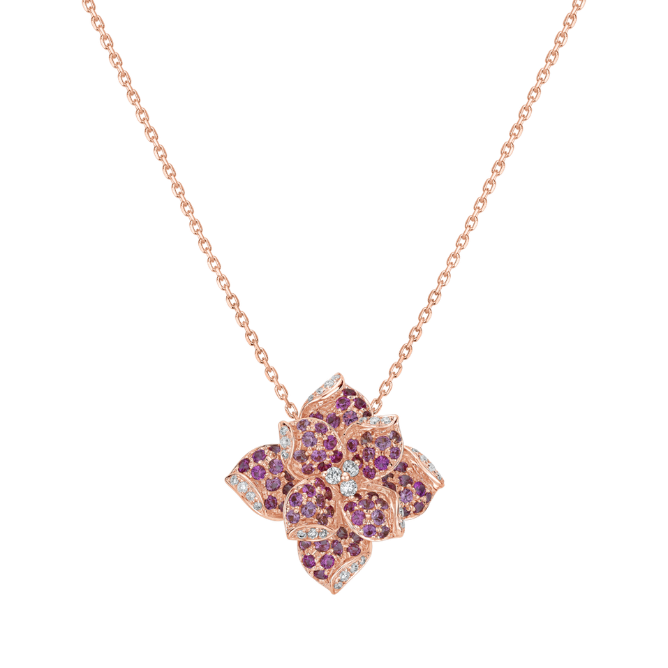 Diamond pendant with Sapphire Glamour Bloom