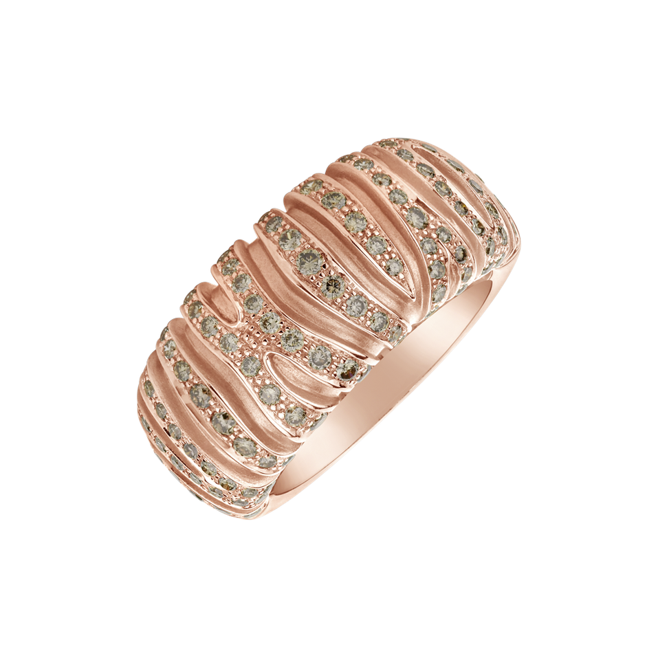 Ring with brown diamonds Eloise