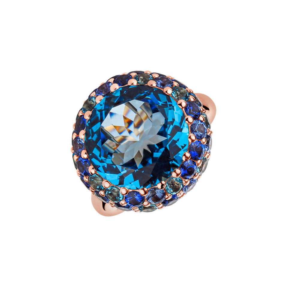 Ring with Sapphire and Topaz Dear Stranger