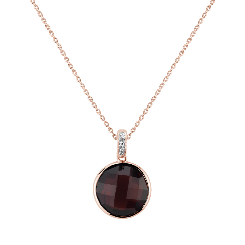 Diamond pendant with Garnet Nermin