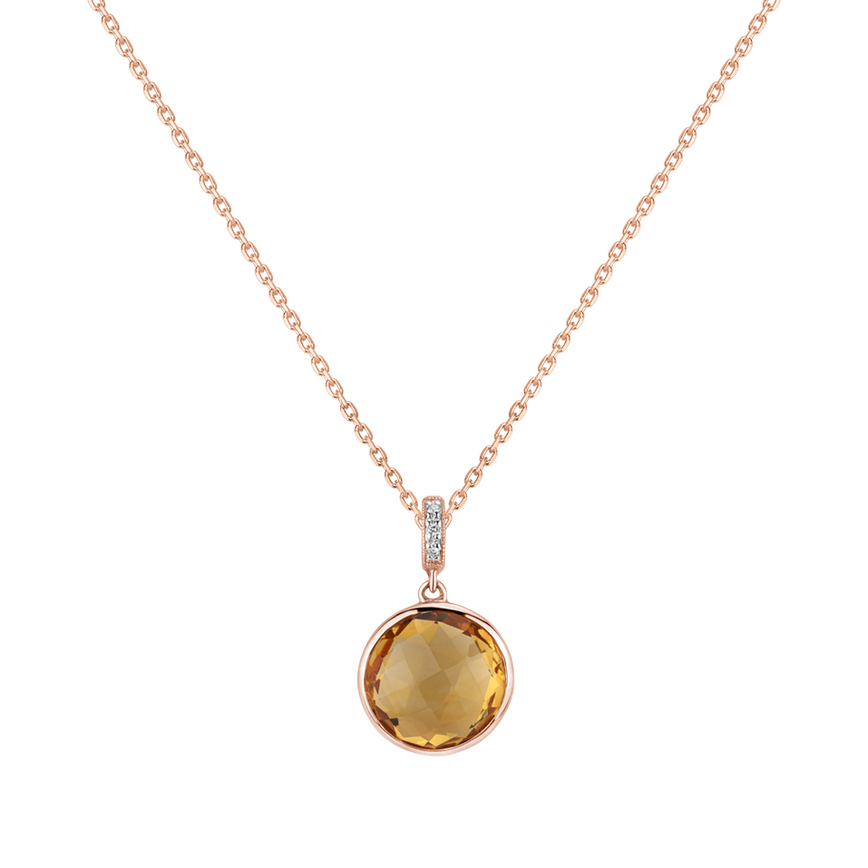 Diamond pendant with Citríne Nermin