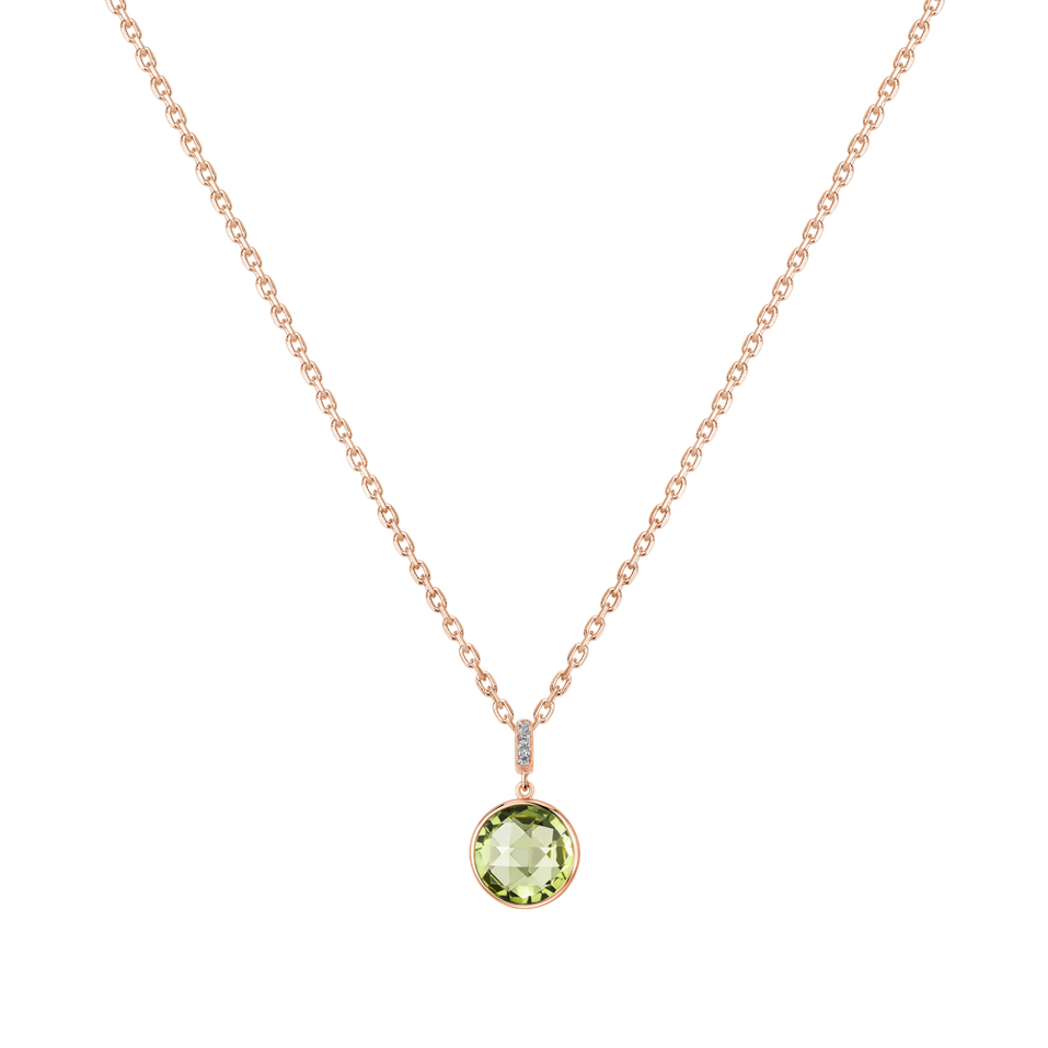 Diamond pendant with Peridote Nermin