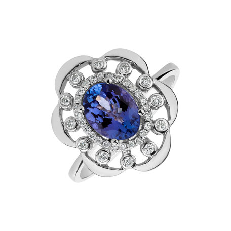 Diamond ring with Tanzanite Grand Devotion