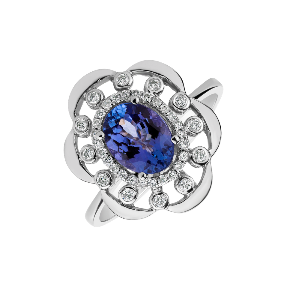 Diamond ring with Tanzanite Grand Devotion