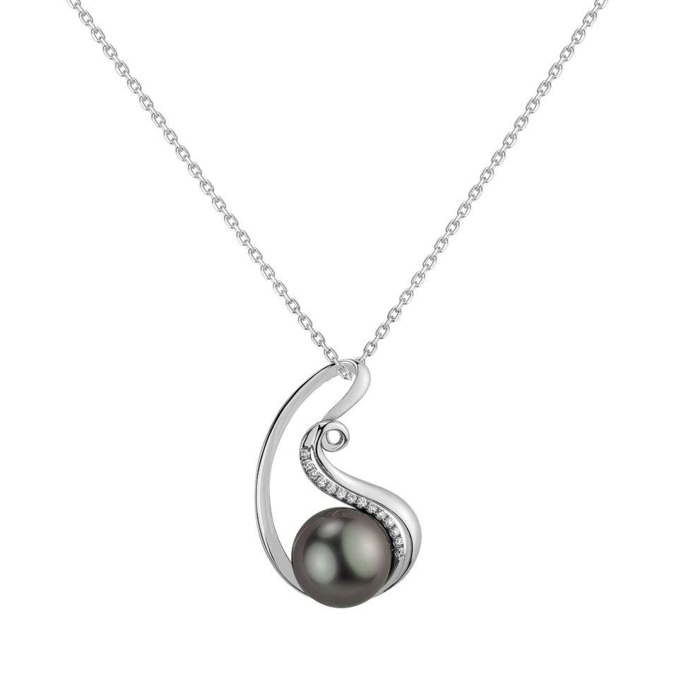 Diamond pendant with Pearl Vivialin