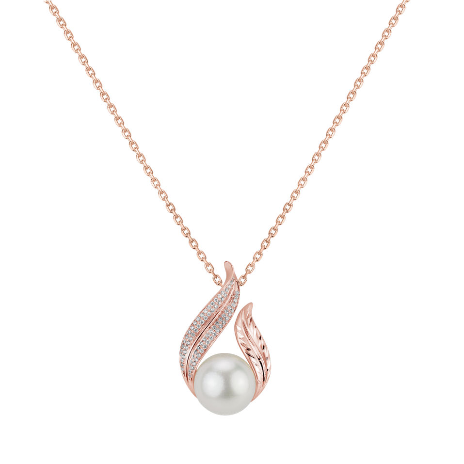 Diamond pendant with Pearl Signature of Sunshine