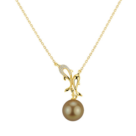 Diamond necklace with Pearl Yara