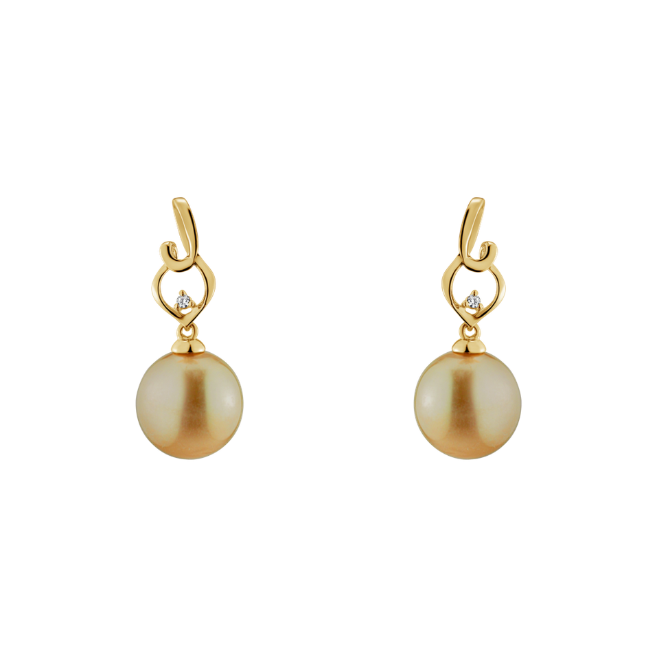 Earrings with Pearl diamonds Sea Guardian