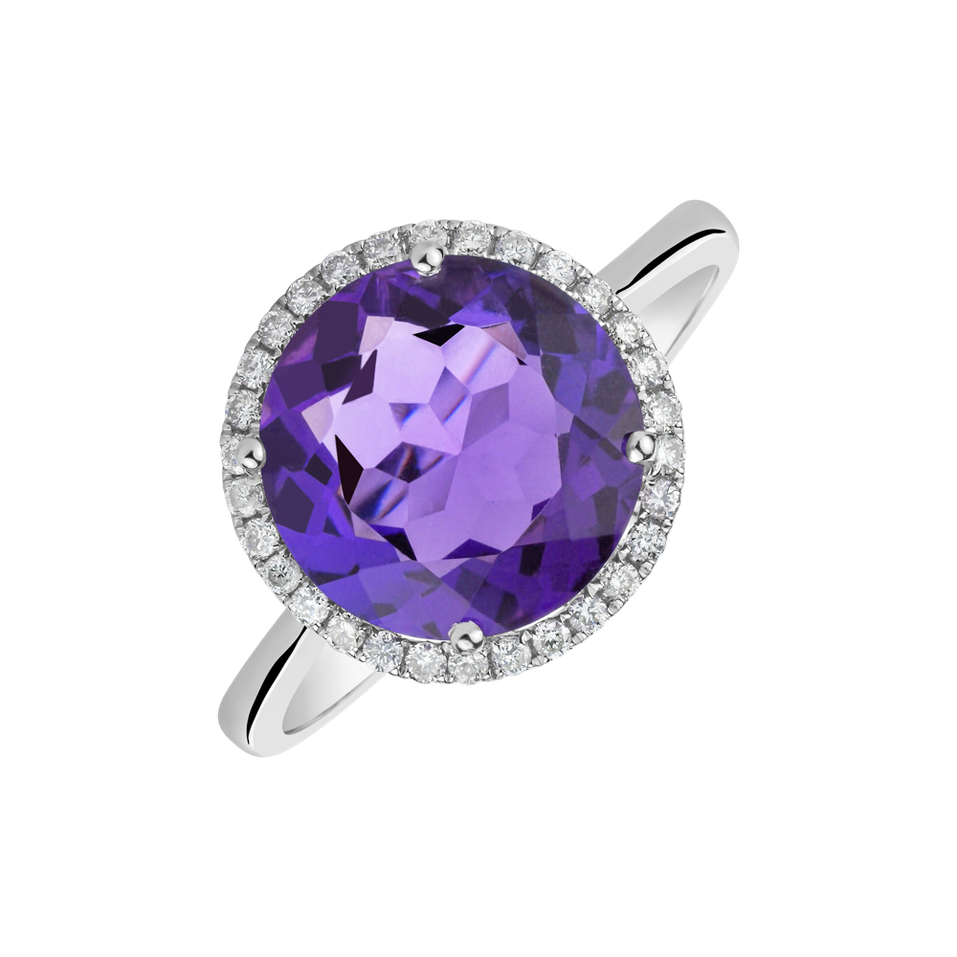 Diamond rings with Amethyst Poisson