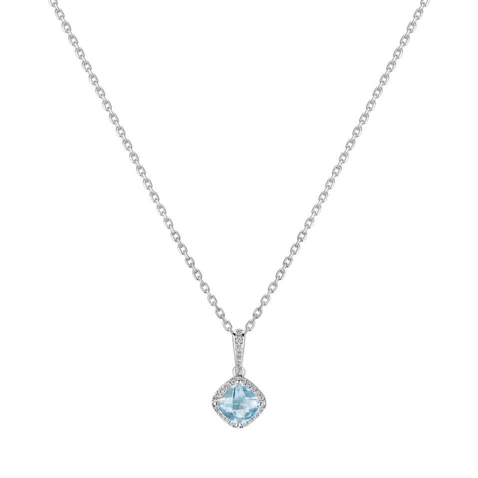 Diamond pendant with Topaz Secret Shimmer