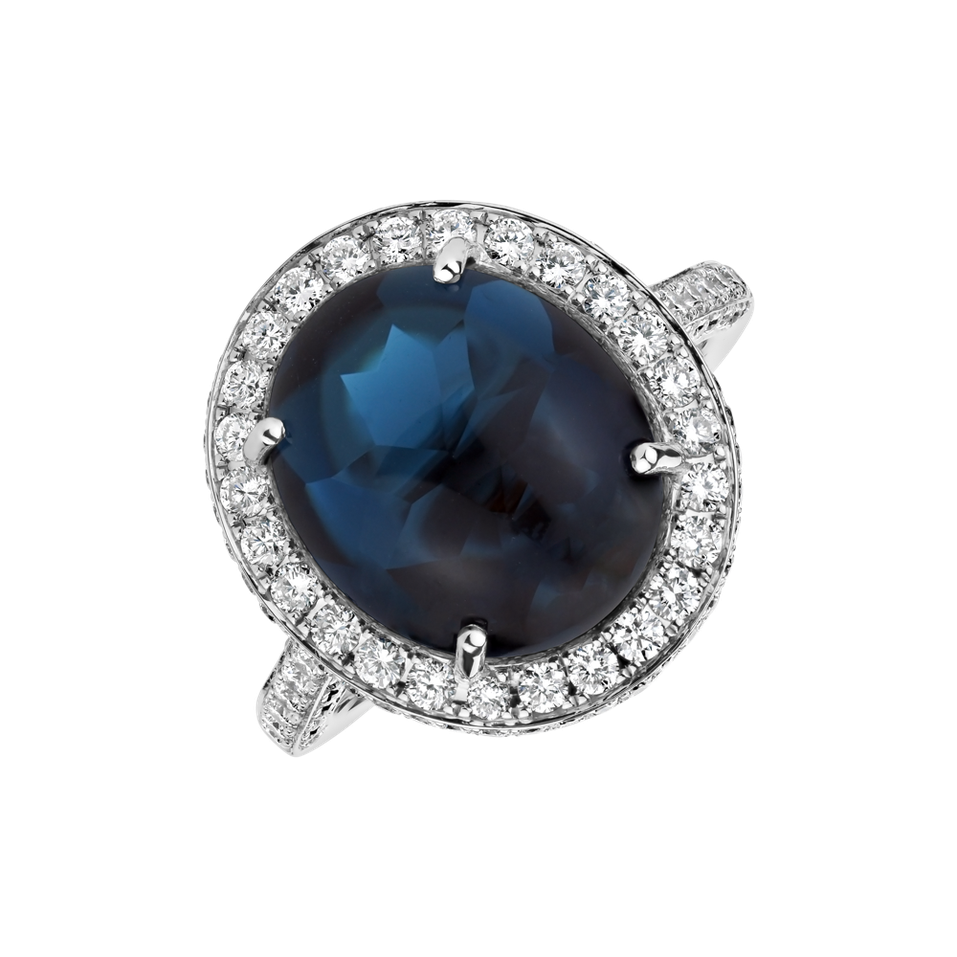 Diamond ring with Topaz Witching Monarchy