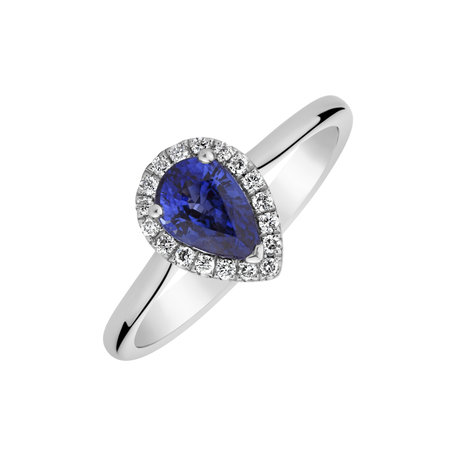 Diamond ring with Sapphire Royal Sapphire