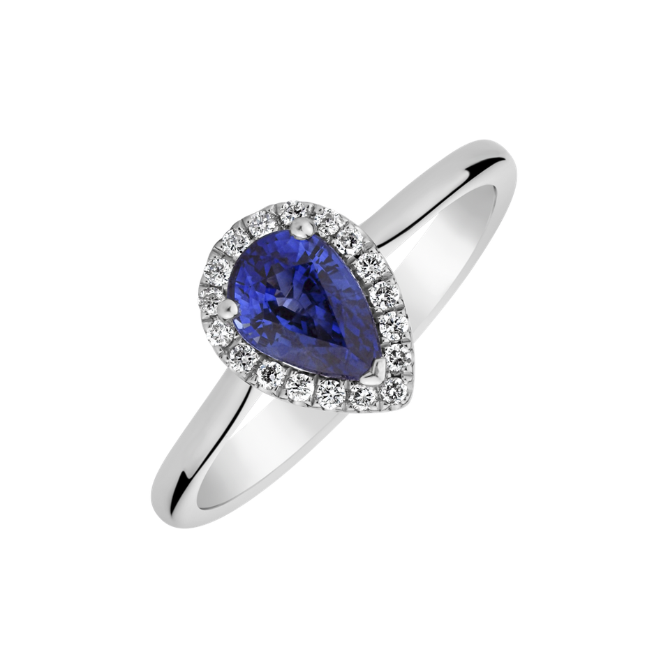 Diamond ring with Sapphire Royal Sapphire